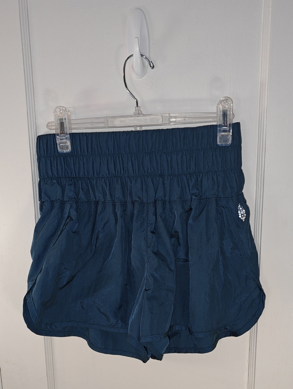 FP Movement by Free People Navy Blue Athletic Shorts with Elastic Waist